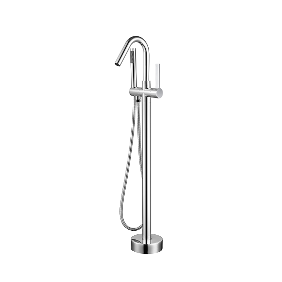 Freestanding faucet, shower head in polished chrome, Polished Chrome, VA2034-PC