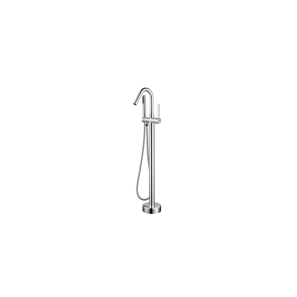 Freestanding faucet, shower head in polished chrome, Polished Chrome, VA2034-PC