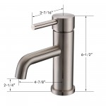 Single handle bathroom faucet brushed nickel, Brushed Nickel, VA10119-BN