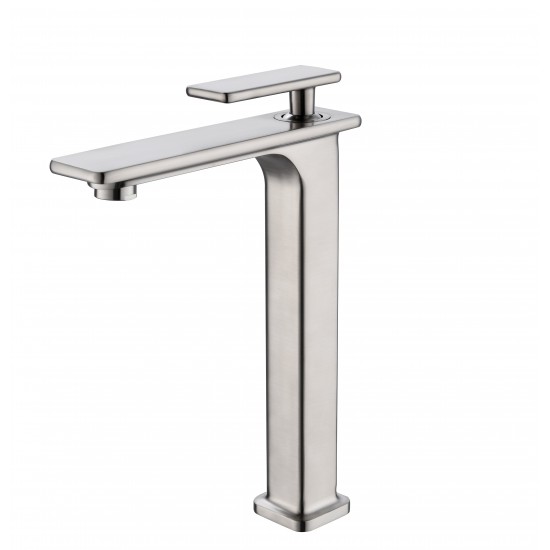 Vanity Art 11 6/8" Height Bathroom vessel Faucet,brushed nickel, Brushed Nickel