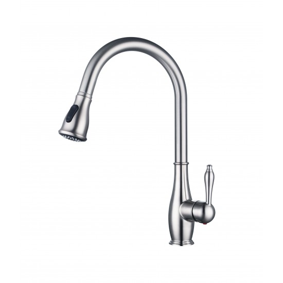 Vanity Art Pull out kitchen faucet, chrome, Chrome, F80002