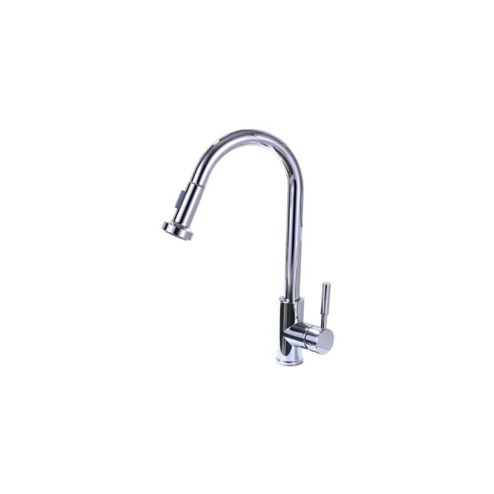 Vanity Art Pull out kitchen faucet, chrome, Chrome, F80026