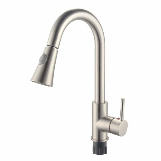 Vanity Art Pull out kitchen faucet, brushed nickel, Brushed Nickel, F80027 BN