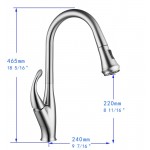 Vanity Art Pull out kitchen faucet, brushed nickel, Brushed Nickel, F80075 BN