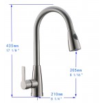 Vanity Art Pull out kitchen faucet, chrome, Chrome, F80099