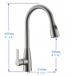 Vanity Art Pull out kitchen faucet, brushed nickel, Brushed Nickel, F80099 BN