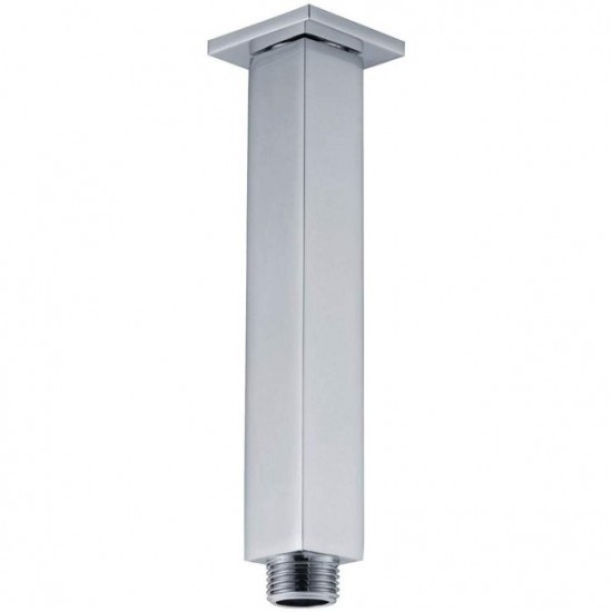 Vanity Art 6" brass Square Shower arm ,chrome, Chrome