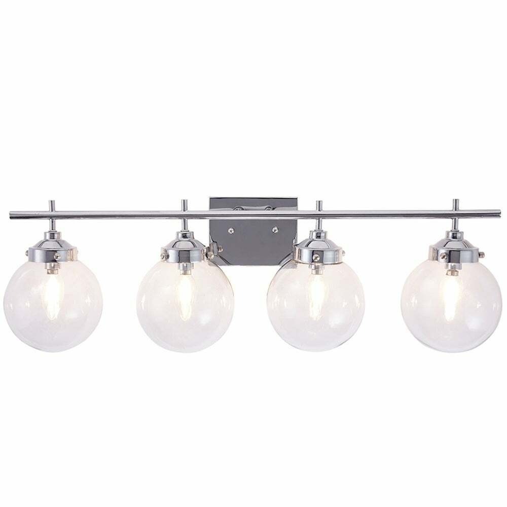 Vanity Art Globe Vanity Light Chrome, Chrome