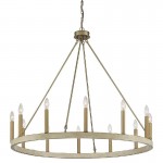 Vanity Art 12 - Light Candle Style Wagon Wheel Chandelier, Black, 10552WO-BD