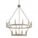 Vanity Art 20 - Light Candle Style Wagon Wheel Chandelier, Black, 10588BK-BD