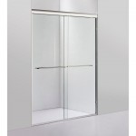 Glass 60" W X 72" H Bypass Framed Shower Door, Brushed Nickel, VARAE6072BN