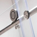 Glass Barn 60" W X 76" H sl Sliding Frameless Shower Door, Chrome, VASSD6076CH