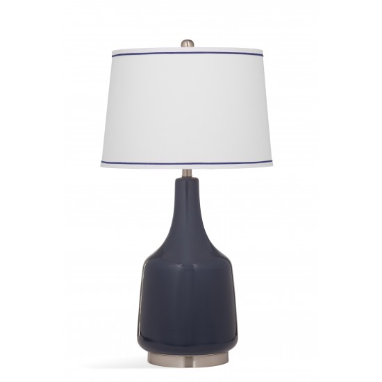 Bassett Mirror Morgan Table Lamp, Dark Blue