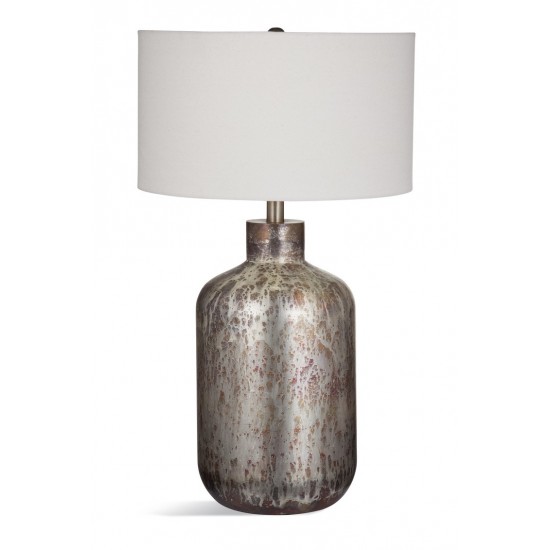 Bassett Mirror Table Lamp, Silver Antique