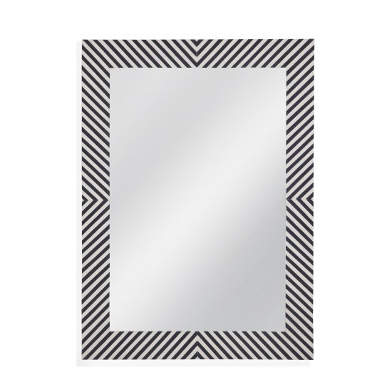 Bassett Mirror Chevron Bone Wall Mirror