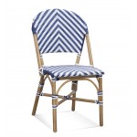 Bassett Mirror Ventana Side Chair, White & Blue