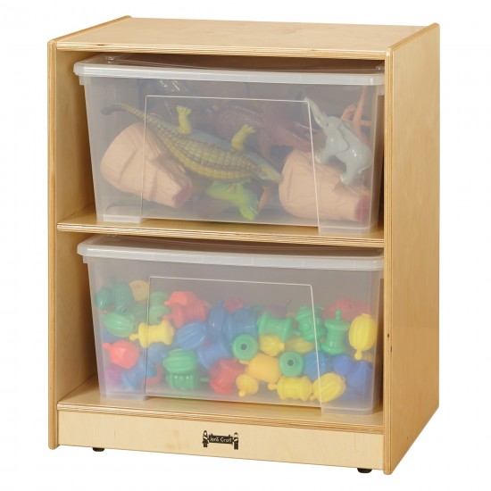 Jonti-Craft Space-Saver Jumbo Tote Storage – with Clear Totes + Lids