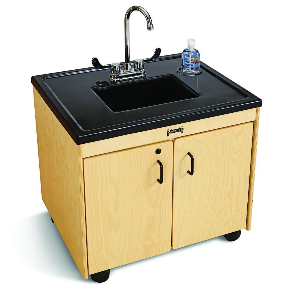 Jonti-Craft Clean Hands Helper Portable Sink - 26" Counter - Plastic Sink