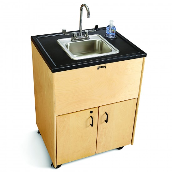 Jonti-Craft Clean Hands Helper Portable Sink- 38" Counter - Stainless Steel Sink