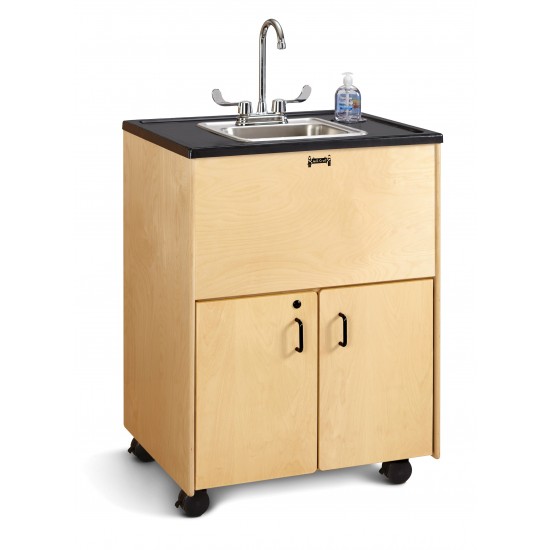 Jonti-Craft Clean Hands Helper Portable Sink- 38" Counter - Stainless Steel Sink