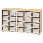TrueModern Twenty-Cubbie Shelf - with See-Thru Cubbie-Trays