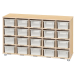 TrueModern Twenty-Cubbie Shelf - with See-Thru Cubbie-Trays