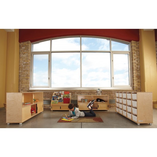 TrueModern Twenty-Cubbie Shelf - with See-Thru Cubbie-Trays