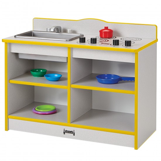 Rainbow Accents Toddler Kitchenette - Yellow