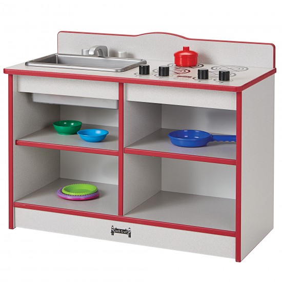 Rainbow Accents Toddler Kitchenette - Red