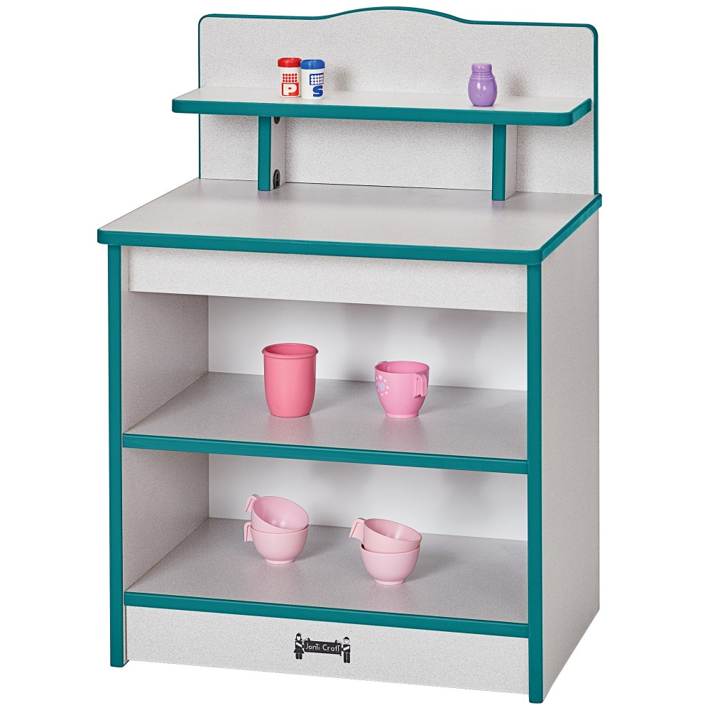 Rainbow Accents Toddler Kitchen Cupboard - Teal