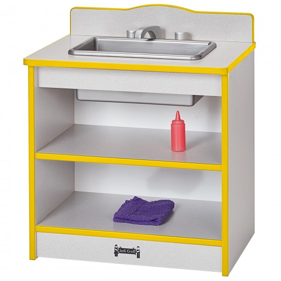 Rainbow Accents Toddler Kitchen Sink - Yellow