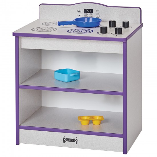 Rainbow Accents Toddler Kitchen Stove - Purple