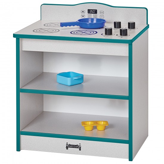 Rainbow Accents Toddler Kitchen Stove - Teal