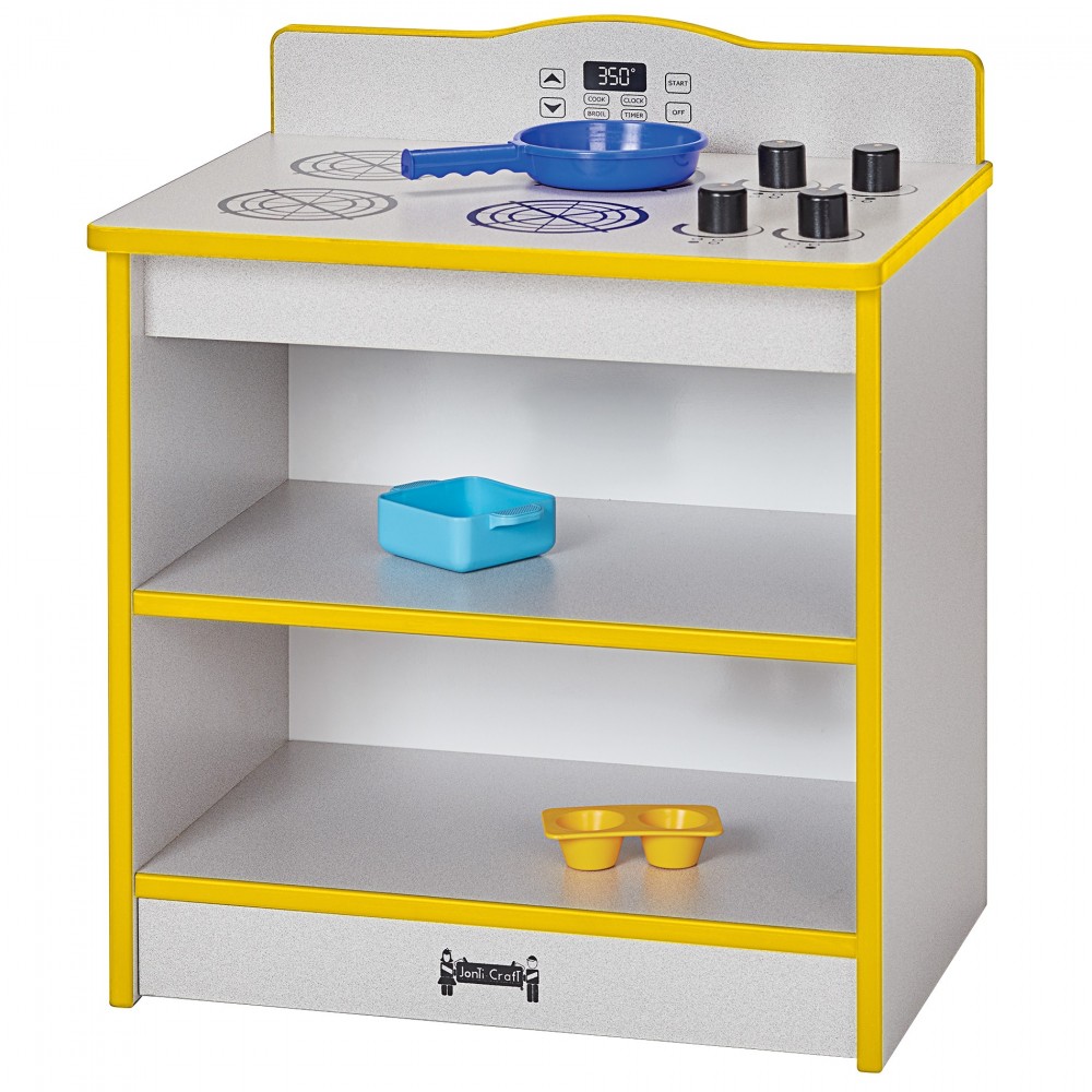 Rainbow Accents Toddler Kitchen Stove - Yellow