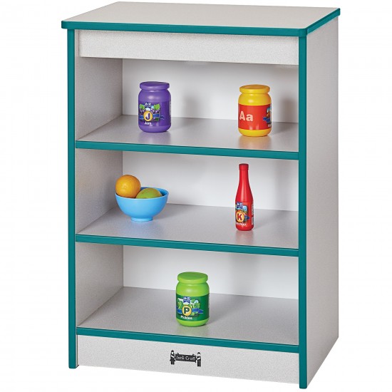 Rainbow Accents Toddler Kitchen Refrigerator - Teal
