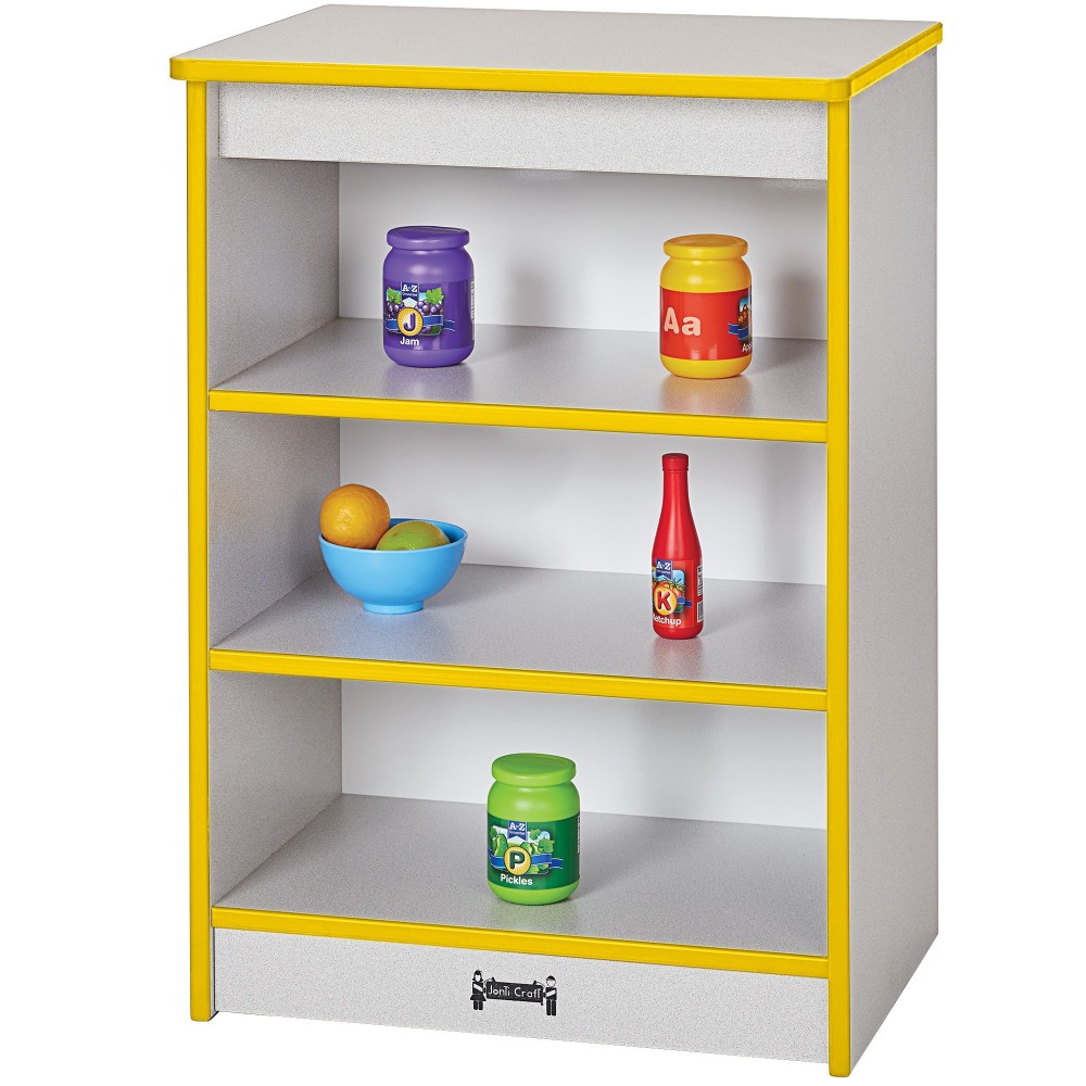 Rainbow Accents Toddler Kitchen Refrigerator - Yellow