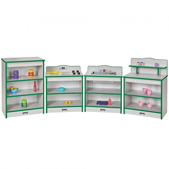 Rainbow Accents Toddler Kitchen 4 Piece Set - Green