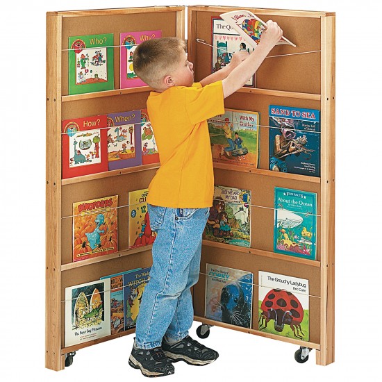 Jonti-Craft Mobile Library Bookcase - 2 Sections