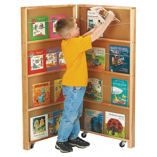 Jonti-Craft Mobile Library Bookcase - 2 Sections