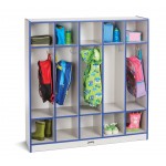 Rainbow Accents 5 Section Coat Locker - Blue