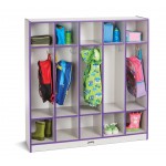 Rainbow Accents 5 Section Coat Locker - Purple