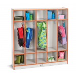 Rainbow Accents 5 Section Coat Locker - Orange