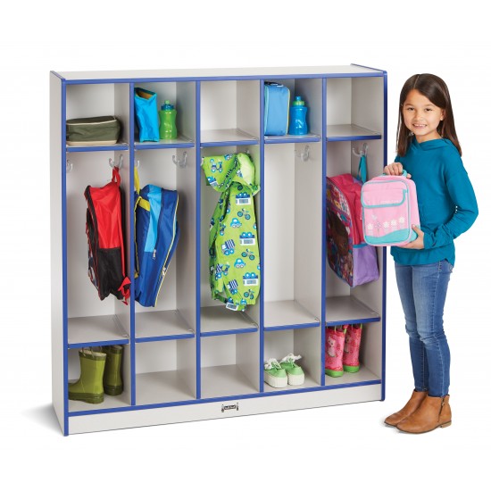 Rainbow Accents 5 Section Coat Locker - Orange