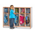 Rainbow Accents Toddler 5 Section Coat Locker - Orange