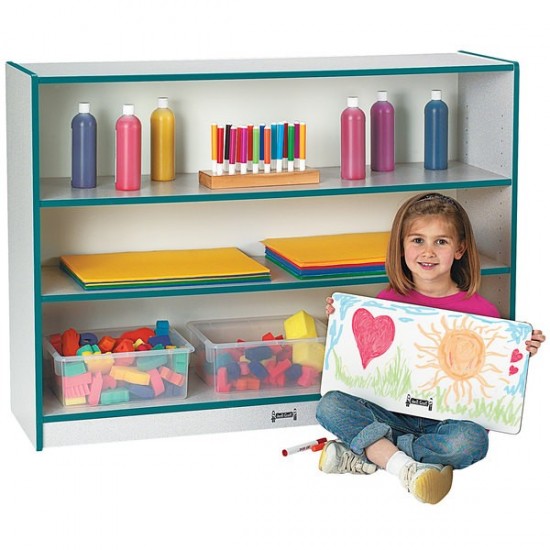 Rainbow Accents Super-Sized Adjustable Bookcase - Teal