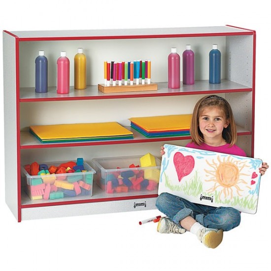 Rainbow Accents Super-Sized Adjustable Bookcase - Red