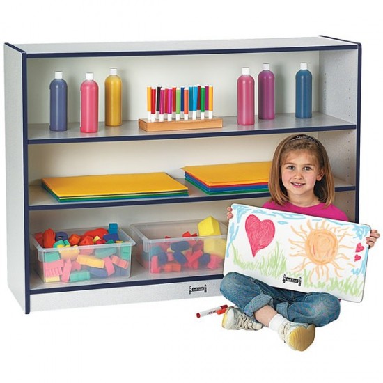 Rainbow Accents Super-Sized Adjustable Bookcase - Navy