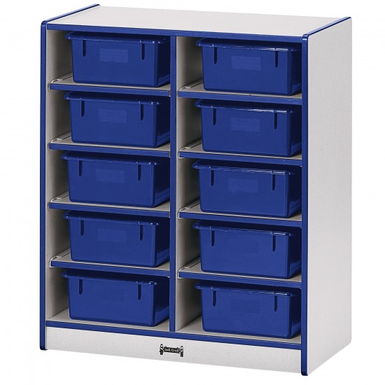 Rainbow Accents 10 Tub Mobile Storage - with Tubs - Blue