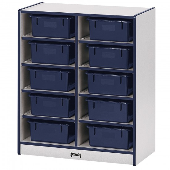 Rainbow Accents 10 Tub Mobile Storage - with Tubs - Navy