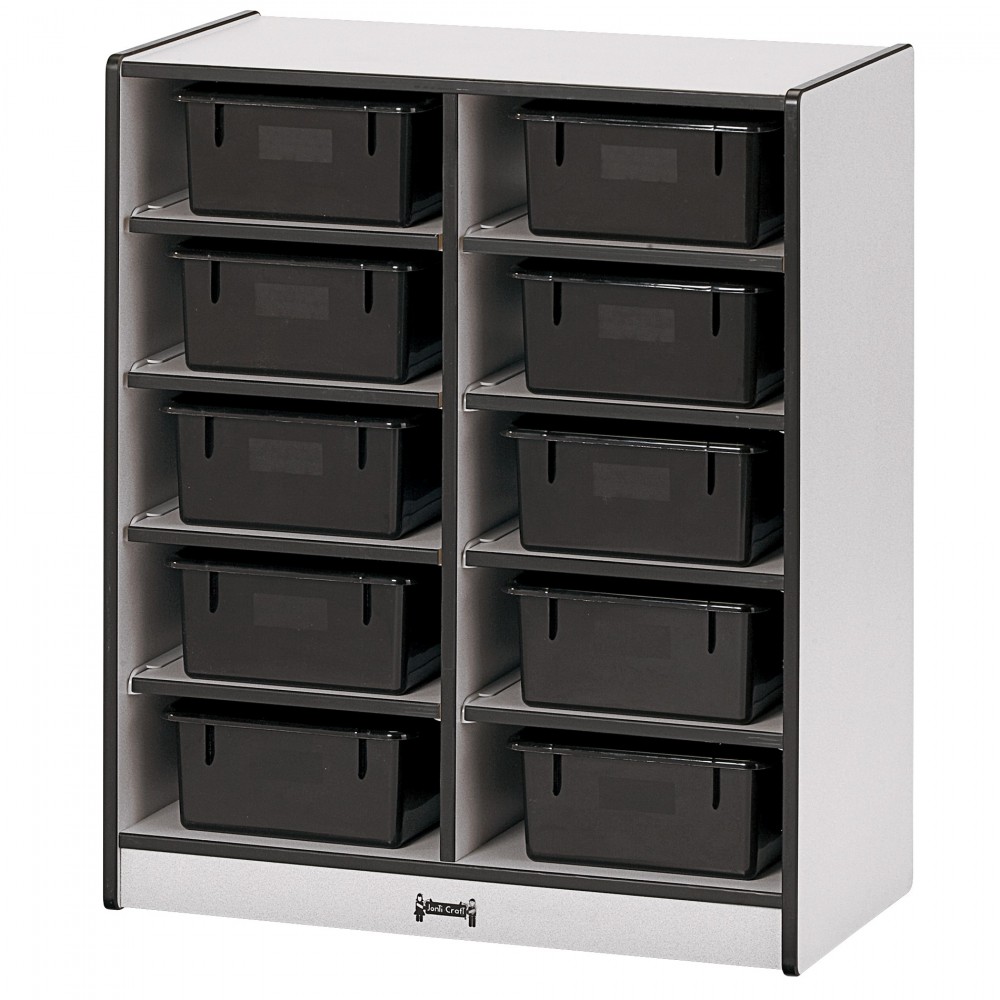 Rainbow Accents 10 Tub Mobile Storage - with Tubs - Black Rainbow Accents 10 Tub Mobile Storage - with Tubs - Black